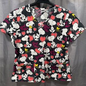 Peanuts Snoopy Scrub Top